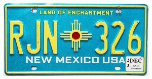 2023 New Mexico License Plate #RJN326