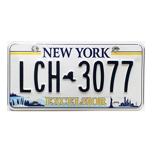 2023 New York License Plate #LCH3077
