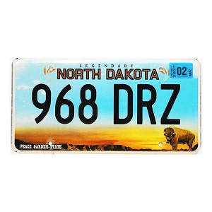 2023 North Dakota License Plate #968DRZ
