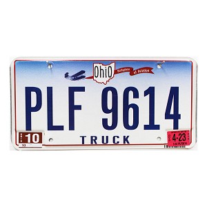 2023 Ohio Truck License Plate #PLF9614
