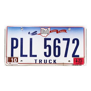 2023 Ohio Truck License Plate #PLL5672