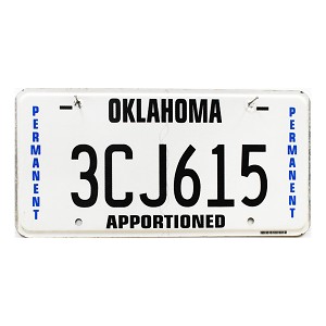 2023 Oklahoma Apportioned License Plate #3CJ615