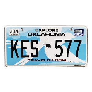 2023 Oklahoma License Plate #KES577