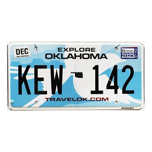 2023 Oklahoma License Plate #KEW142