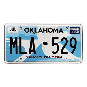 2023 Oklahoma License Plate #MLA529
