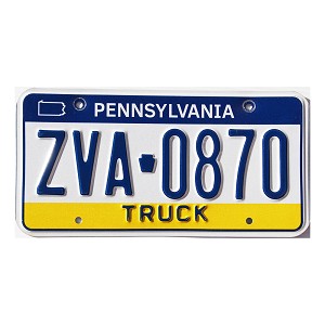 2023 Pennsylvania Truck License Plate #ZVA0870
