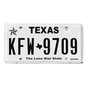 2023 Texas License Plate #KFW9709