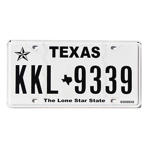 2023 Texas License Plate #KKL9339