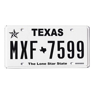 2023 Texas License Plate #MXF7599