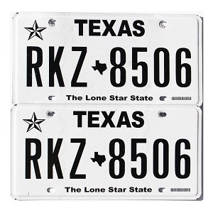 2023 Texas License Plates Pair #RKZ8506