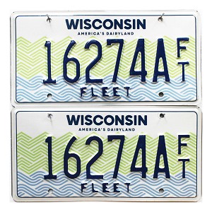 2023 Wisconsin Fleet License Plates Pair #16274A