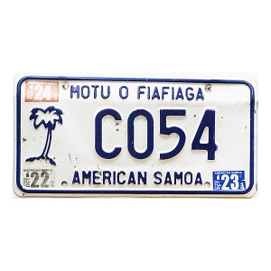 2023 American Samoa Cargo License Plate #C054