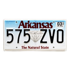 2024 Arkansas License Plate #575ZVO