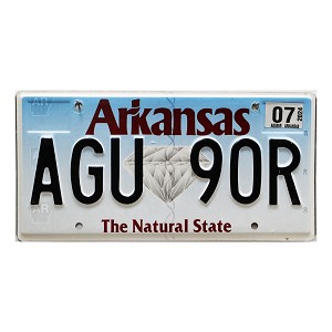 2024 Arkansas License Plate #AGU90R