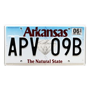 2024 Arkansas License Plate #APV09B