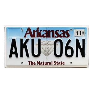 2024 Arkansas License Plate #AKU06N
