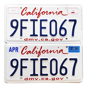 2024 California License Plates Pair #9FIE067