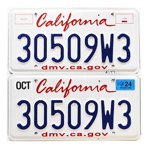 2024 California Truck License Plates Pair #30509W3