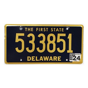 2024 Delaware License Plate #533851