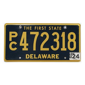 2024 Delaware PC License Plate #472318