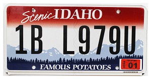 2024 Idaho License Plate #1BL979U