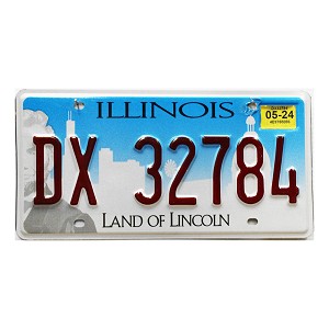 2024 Illinois License Plate #DX32784