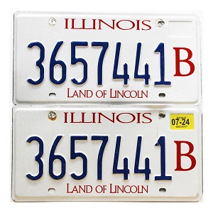 2024 Illinois Truck License Plates Pair #3657441B