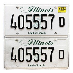 2024 Illinois Truck License Plates Pair #40557D
