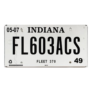 2024 Indiana Fleet License Plate #603ACS