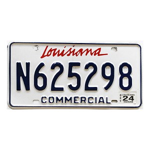 2024 Louisiana Commercial License Plate #N625298