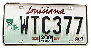2024 Louisiana Bicentennial License Plate #WTC377