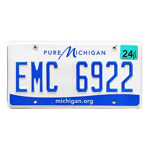 2024 Michigan License Plate #EMC6922