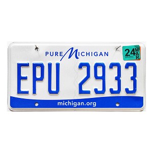 2024 Michigan License Plate #EPU2933