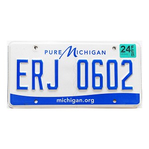 2024 Michigan License Plate #ERJ0602