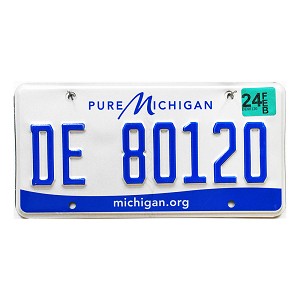 2024 Michigan Truck License Plate #DE80120