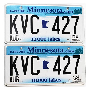 2024 Minnesota License Plates Pair #KVC427