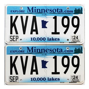 2024 Minnesota License Plates Pair #KVA199