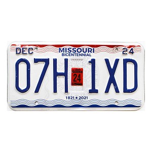 2024 Missouri Truck License Plate #07H1XD