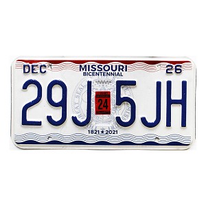 2024 Missouri Truck License Plate #29J5JH