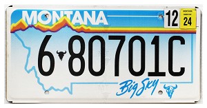 2024 Montana License Plate #680701C