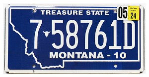 2024 Montana License Plate #758761D