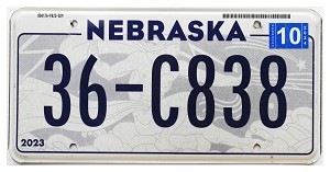2024 Nebraska License Plate #36C838