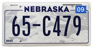 2024 Nebraska License Plate #65C479