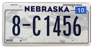 2024 Nebraska License Plate #8C1456