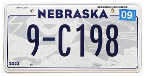 2024 Nebraska License Plate #9C198