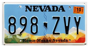 2024 Nevada License Plate #898ZVY