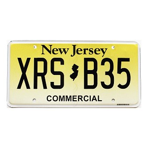 2024 New Jersey Commercial License Plate #XRSB35