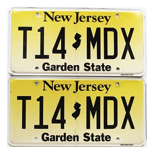 2024 New Jersey License Plates Pair #T14MDX