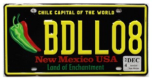 2024 New Mexico Chile License Plate #BDLL08