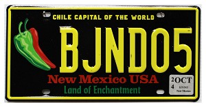 2024 New Mexico Chile License Plate #BJND05
